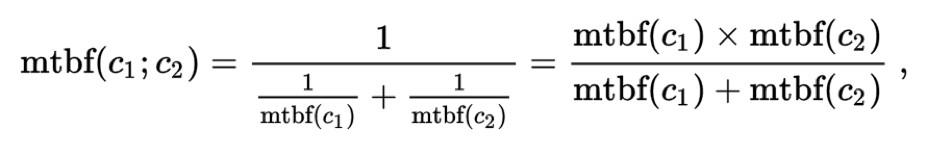 MTBF serial formula